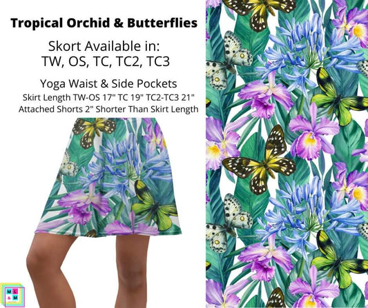 Tropical Orchard & Butterflies Skort