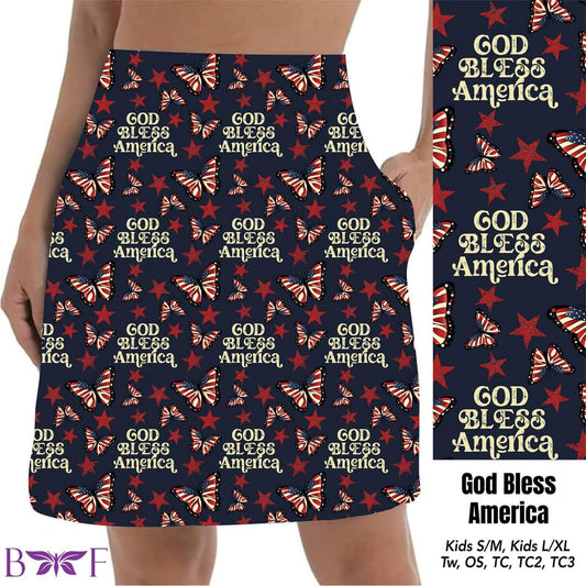 God Bless America skort