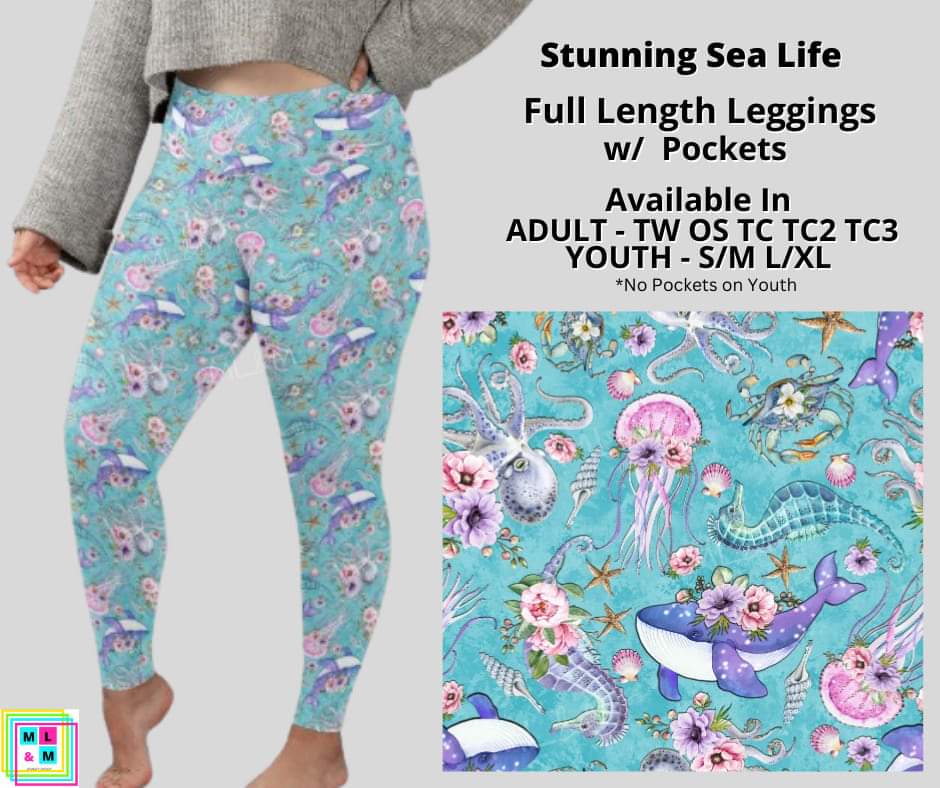 Stunning Sea Life Full Length w/ Pockets