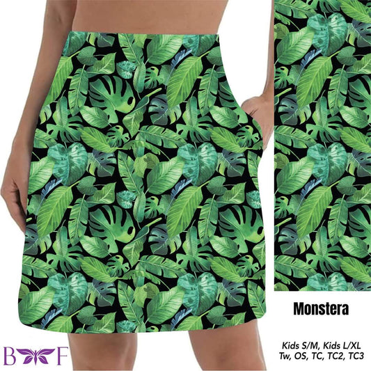 Monstera skorts with pockets