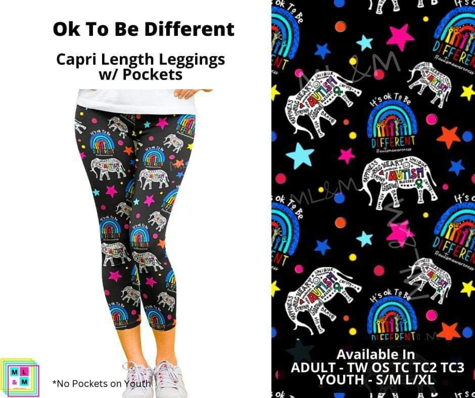 Ok To Be Different Capri Length w/ Pockets