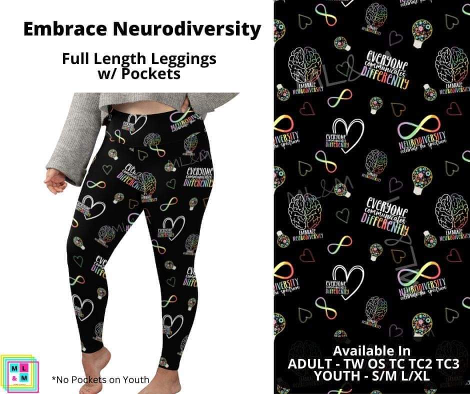 Embrace Neurodiversity Full Length Leggings w/ Pockets