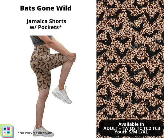 Bats Gone Wild 10" Jamaica Shorts