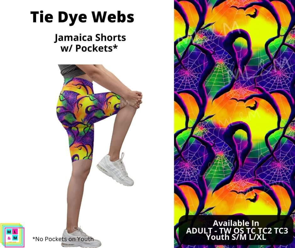 Tie Dye Webs 10" Jamaica Shorts