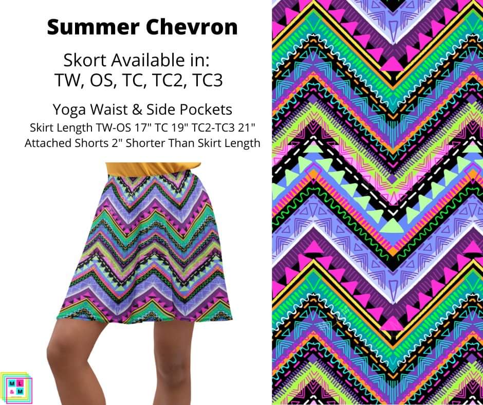Summer Chevron Skort