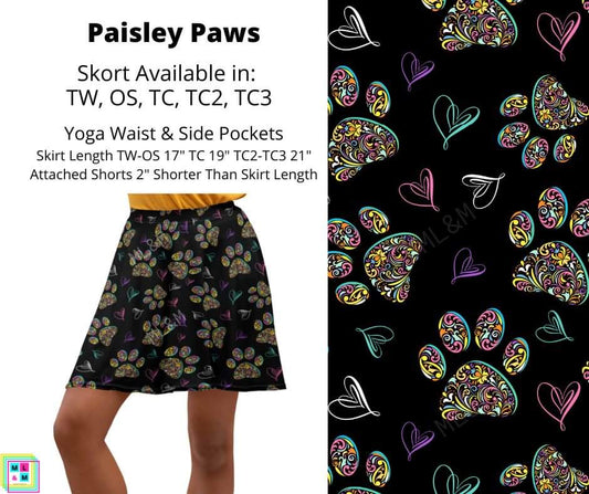 Paisley Paws Skort