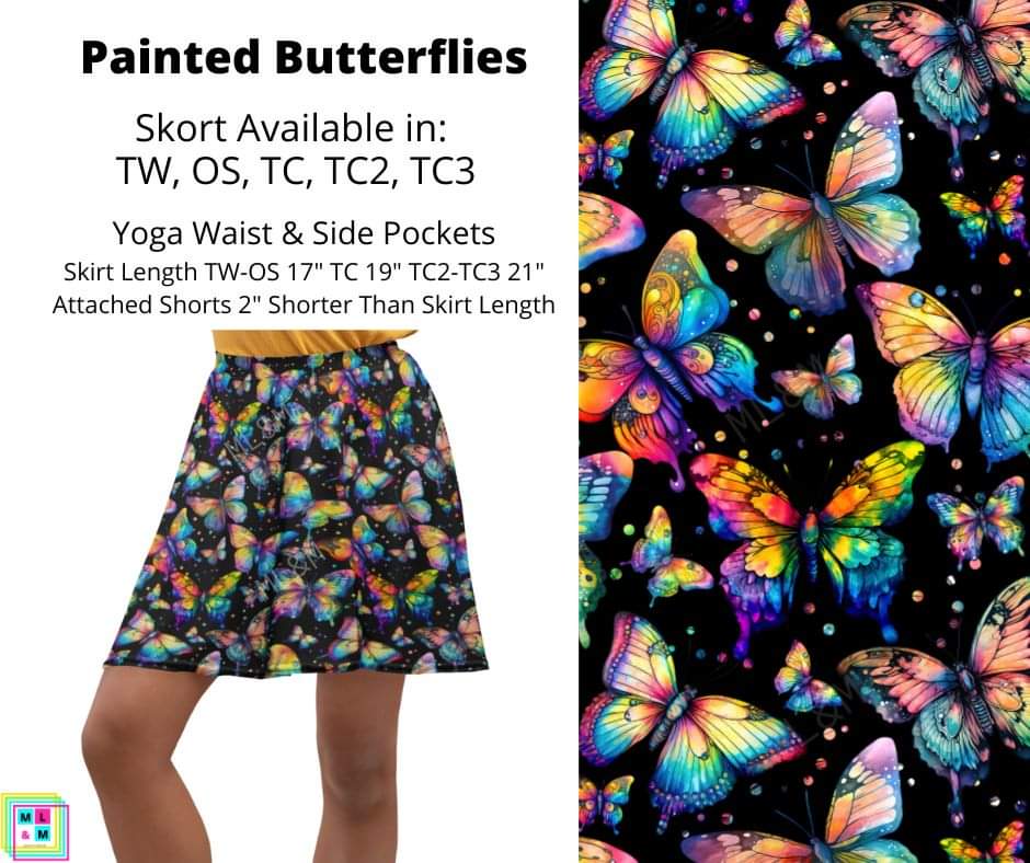 Painted Butterflies Skort