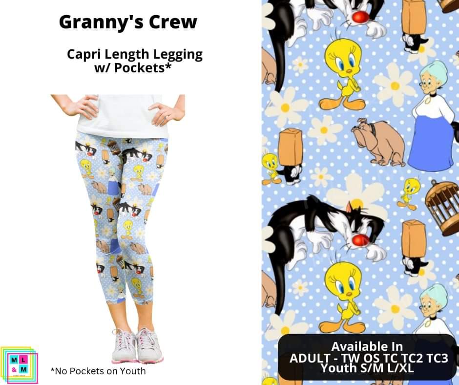 Granny's Crew Capri Length w/ Pockets