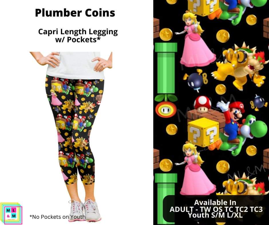 Plumber Coins Capri Length w/ Pockets