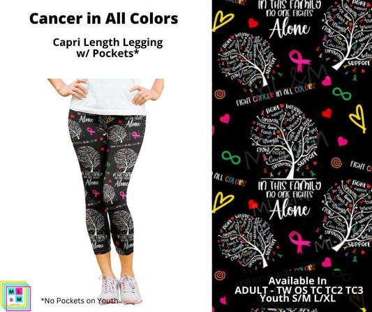 Cancer in All Colors Capri Length w/ Pockets