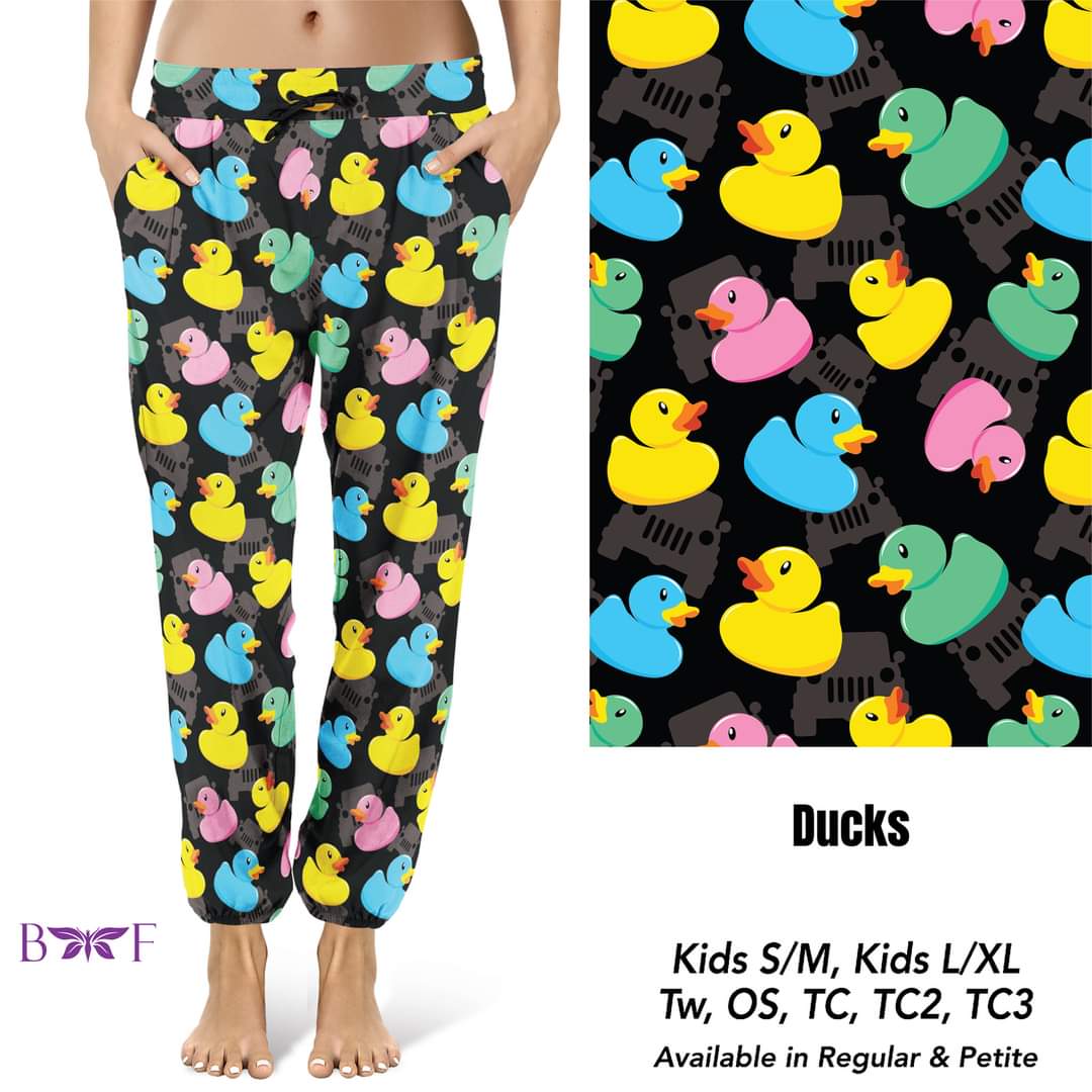 Ducks Leggings, Capris and Biker Shorts with pockets