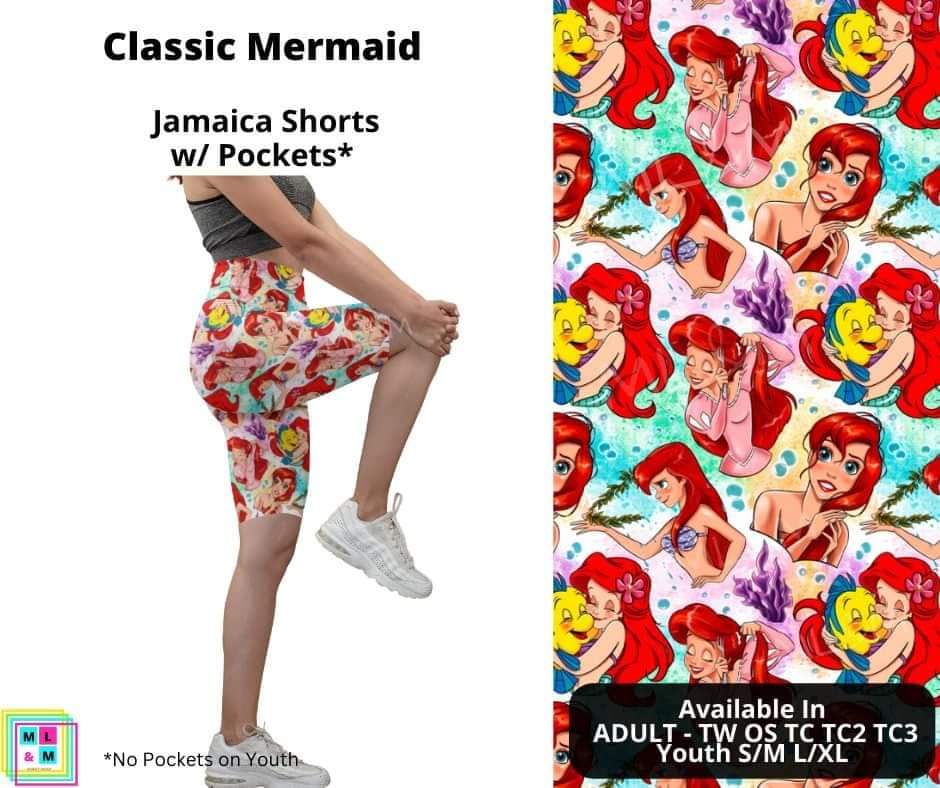 Classic Mermaid 10" Jamaica Shorts