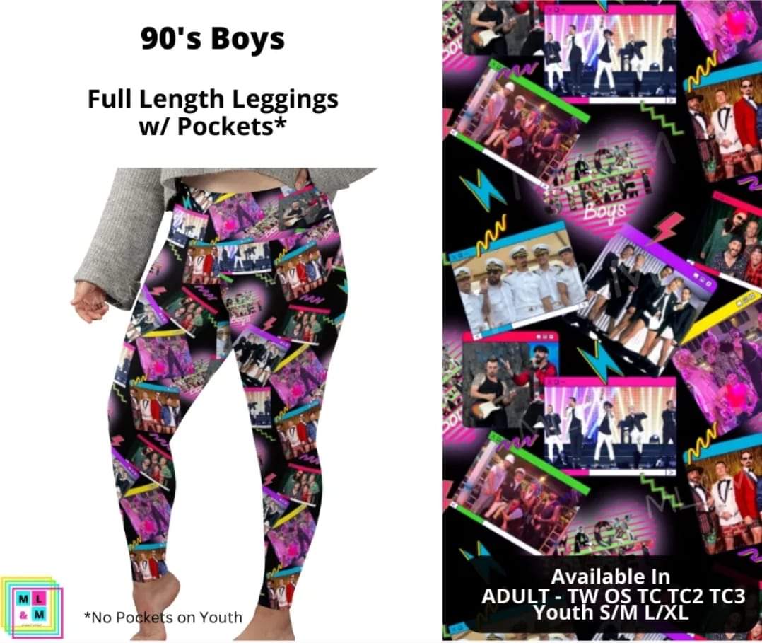 90s Boys Full Length Leggings w/ Pockets