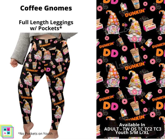 Coffee Gnomes Full Length Leggings w/ Pockets