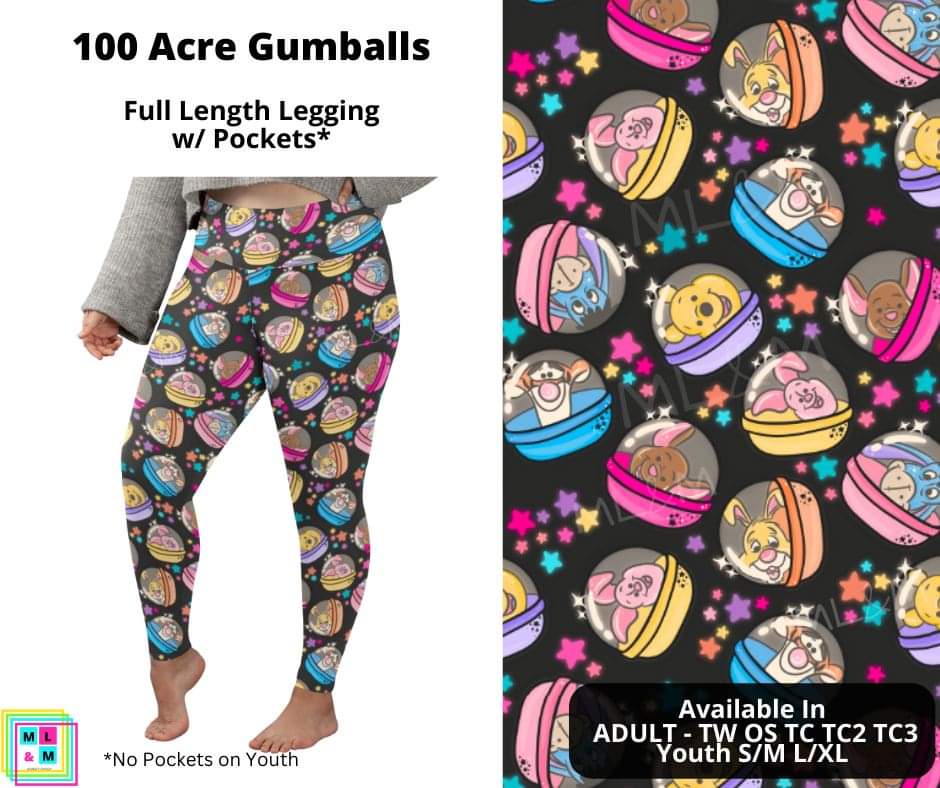 100 Acre Gumballs Full Length Leggings w/ Pockets