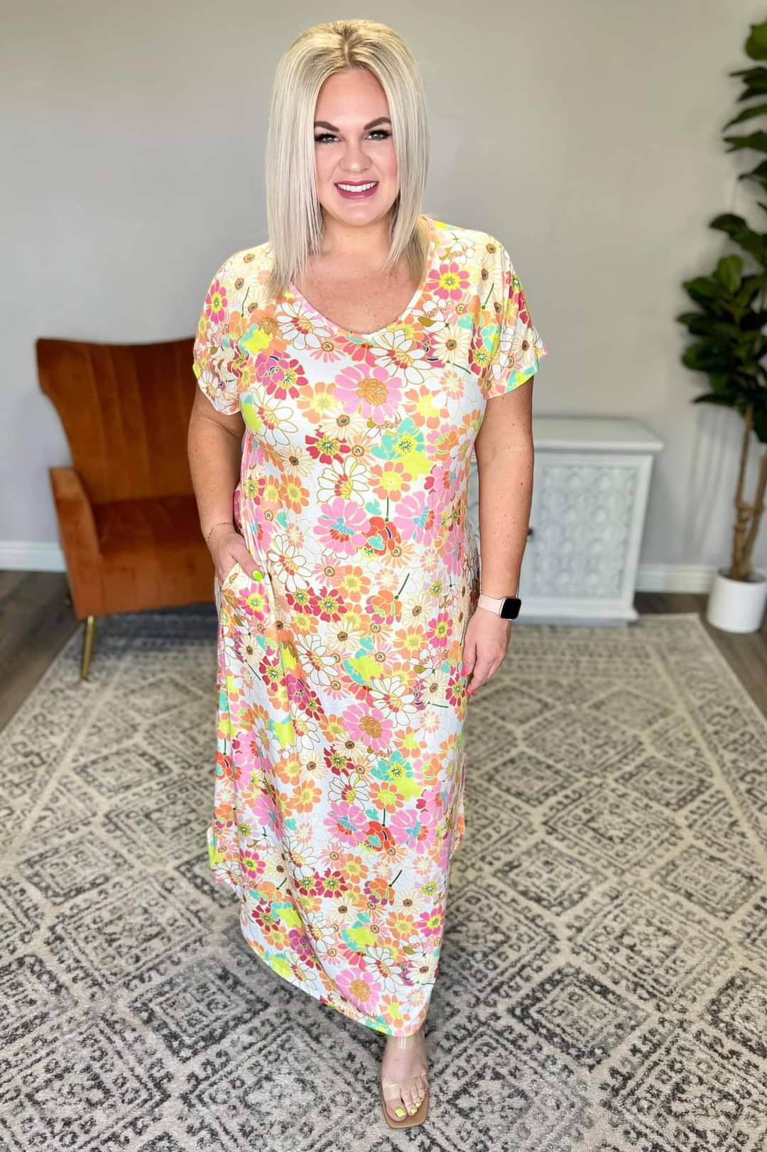 White Floral Maxi dress preorder closes 5/30 eta 5 weeks