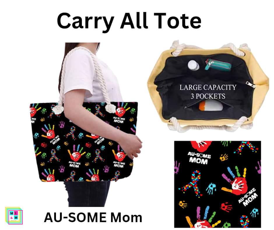 AU-Some Mom Carry All Tote w/ Zipper