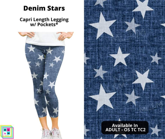 Denim Stars Capri Length w/ Pockets