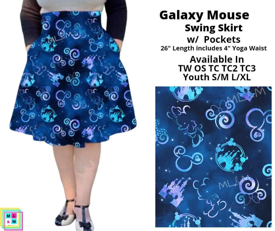Galaxy Mouse Swing Skirt