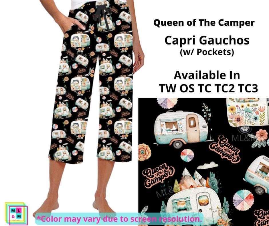 Queen of the Camper Capri Gauchos