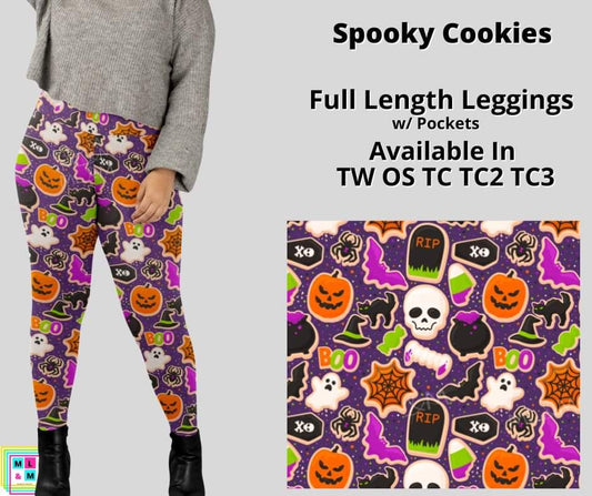 Spooky Cookies Full Length Leggings w/ Pockets