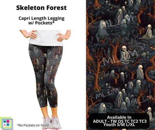 Skeleton Forest Capri Length w/ Pockets