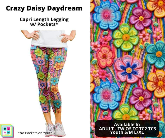 Crazy Daisy Daydream Capri Length w/ Pockets