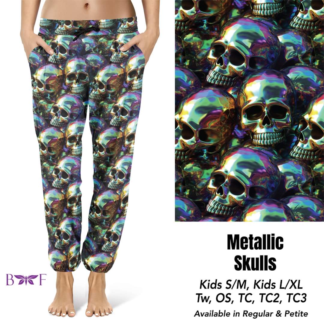 Metallic Skulls Leggings