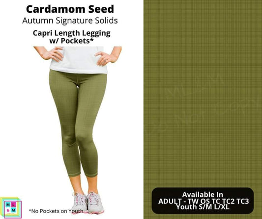 Cardamom Seed Capri Length w/ Pockets