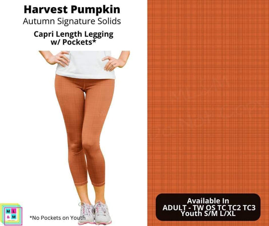 Harvest Pumpkin Capri Length w/ Pockets
