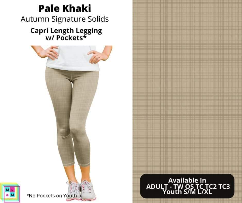 Pale Khaki Capri Length w/ Pockets