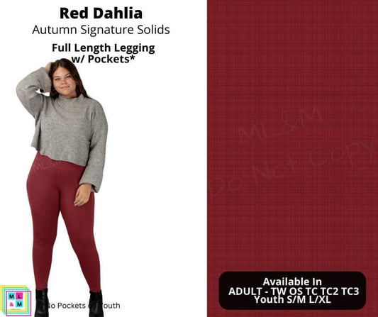 Red Dahlia Full Length Leggings w/ Pockets