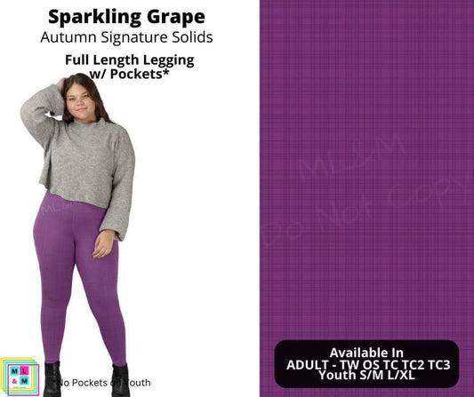 Sparkling Grape Full Length Leggings w/ Pockets