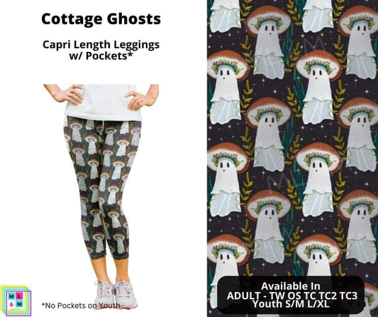 Cottage Ghosts Capri Length w/ Pockets