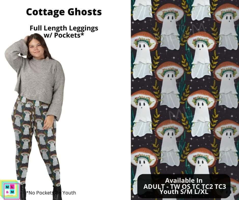 Cottage Ghosts Full Length Leggings w/ Pockets