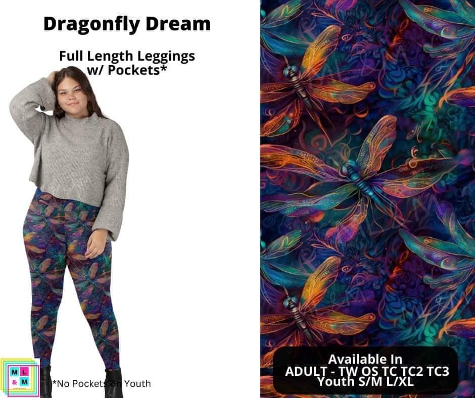 Dragonfly Dream Full Length Leggings w/ Pockets