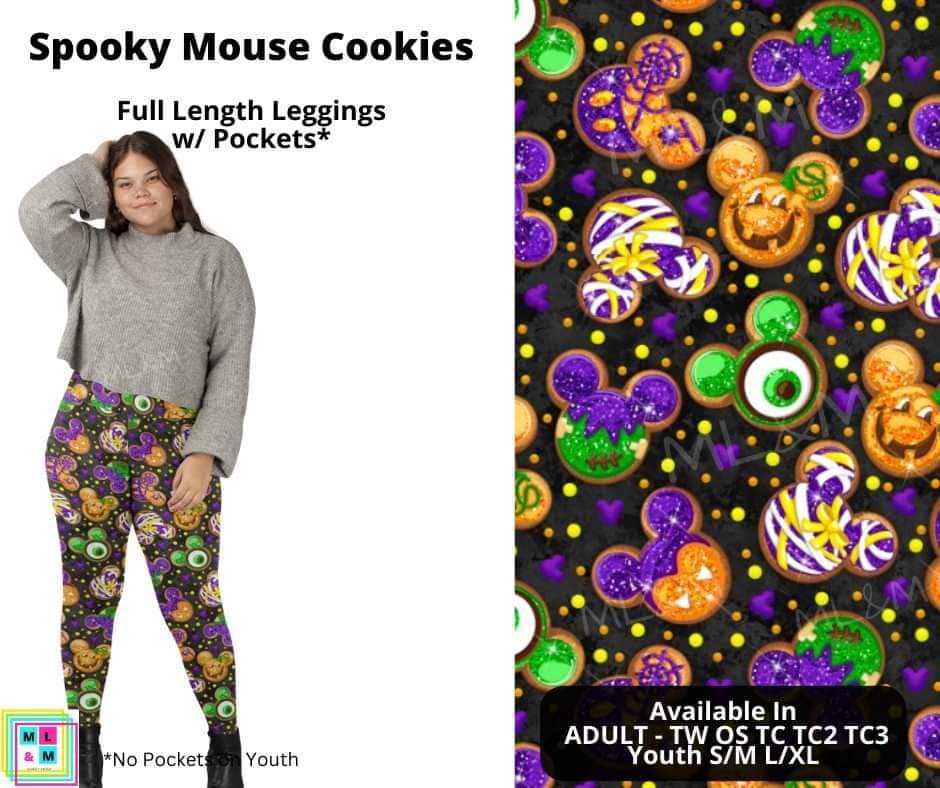 Spooky Mouse Cookies Full Length Leggings w/ Pockets