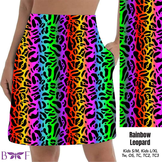 Rainbow Leopard 2 Skort