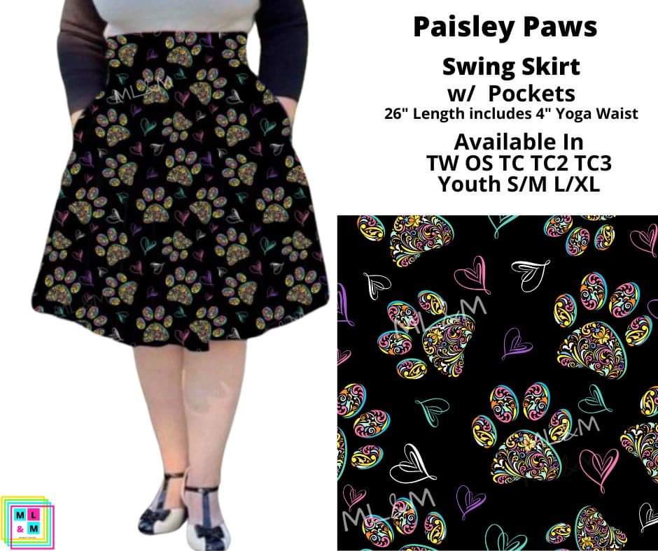 Paisley Paws Swing Skirt