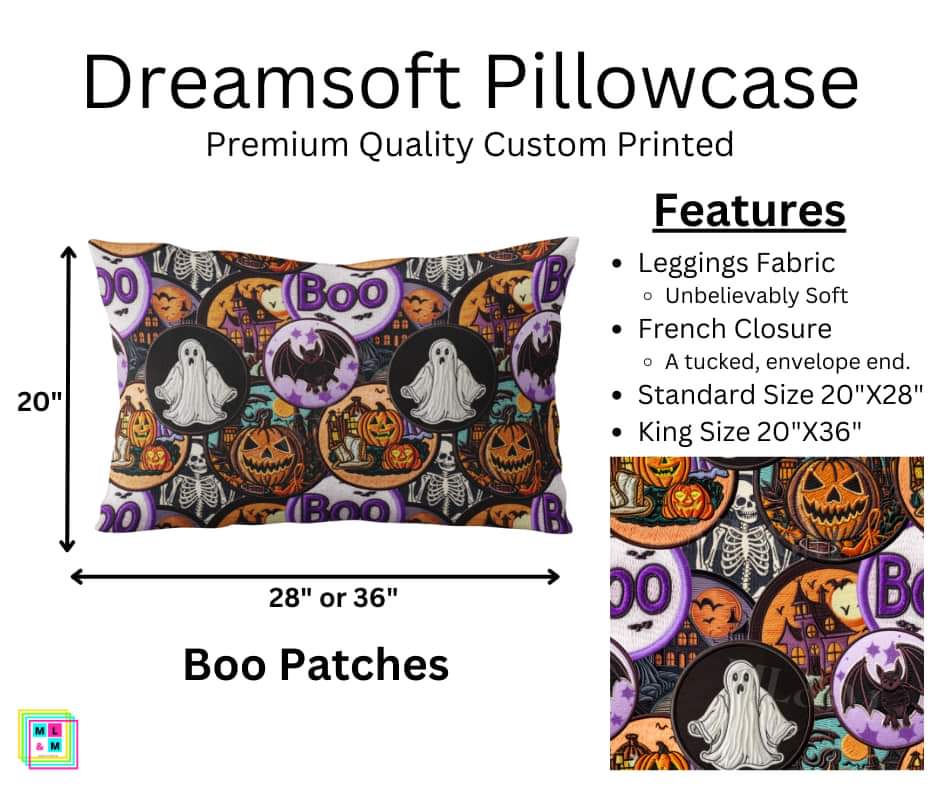 Boo Patches Dreamsoft Pillowcase