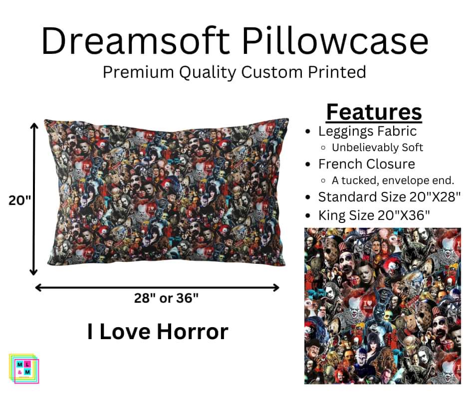 I Love Horror Dreamsoft Pillowcase