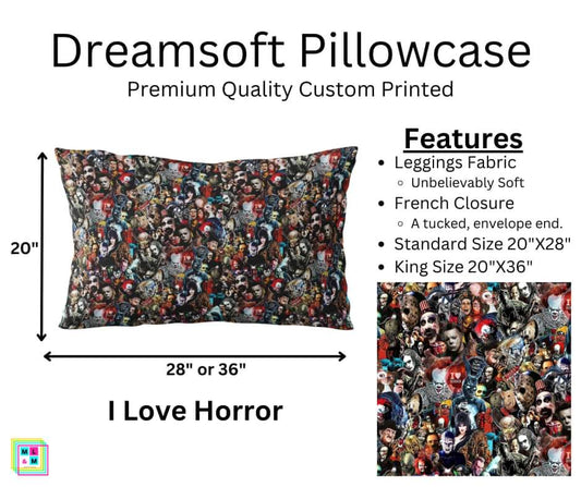 I Love Horror Dreamsoft Pillowcase