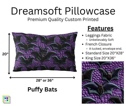 Puffy Bats Dreamsoft Pillowcase