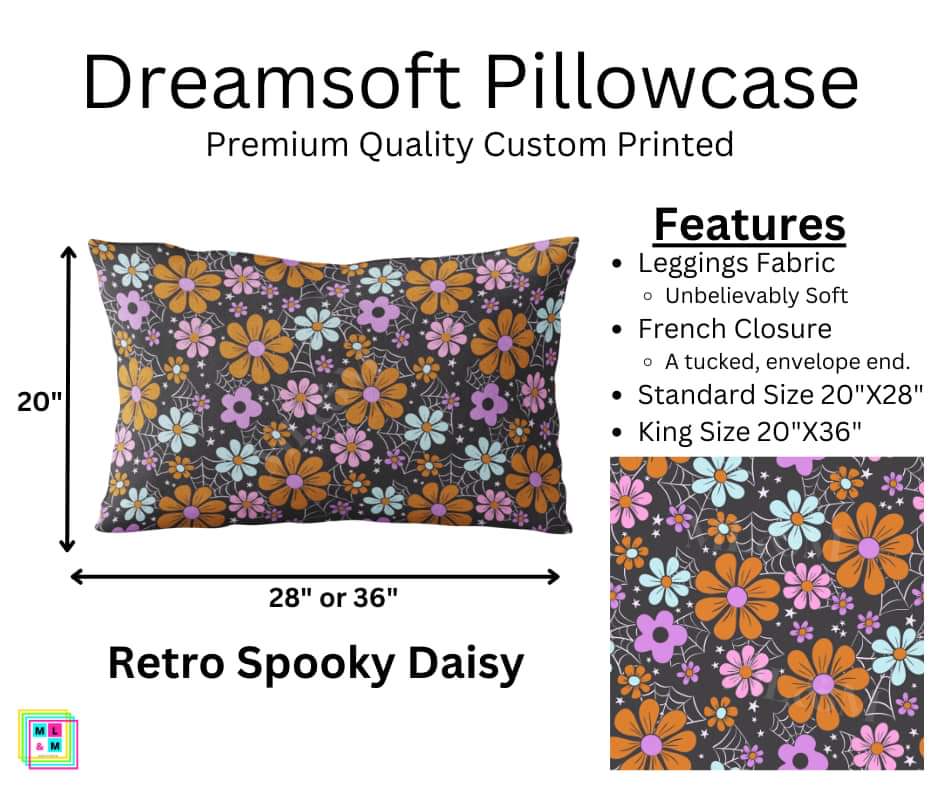 Retro Spooky Daisy Dreamsoft Pillowcase