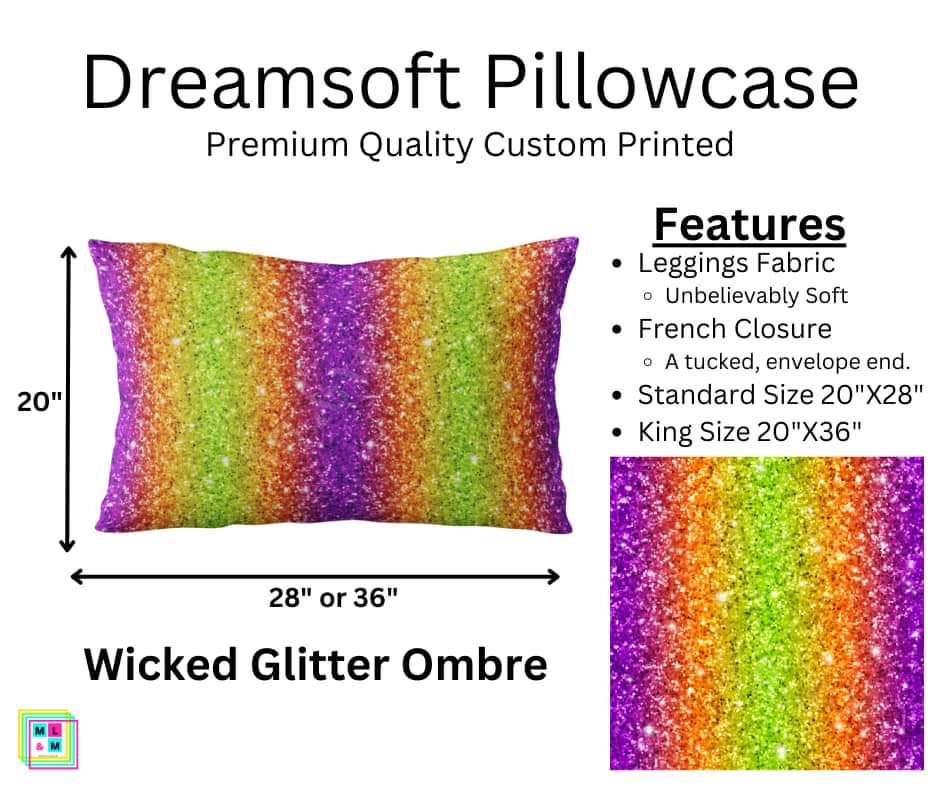 Wicked Glitter Ombre Dreamsoft Pillowcase