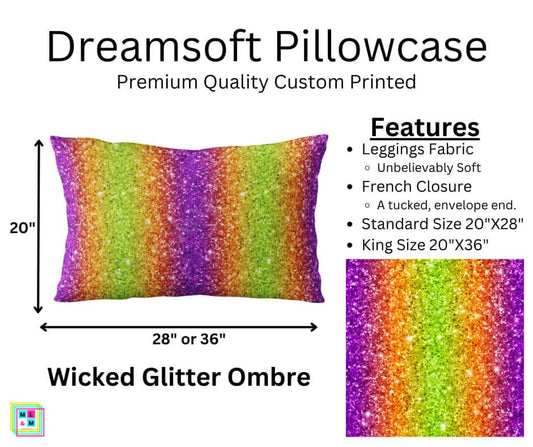 Wicked Glitter Ombre Dreamsoft Pillowcase