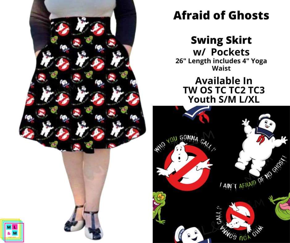 Afraid of Ghosts Swing Skirt