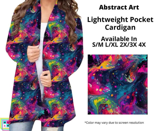Abstract Art Pocket Cardigan