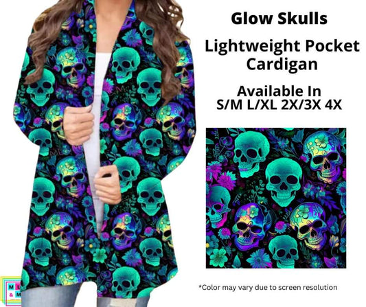 Glow Skulls Pocket Cardigan