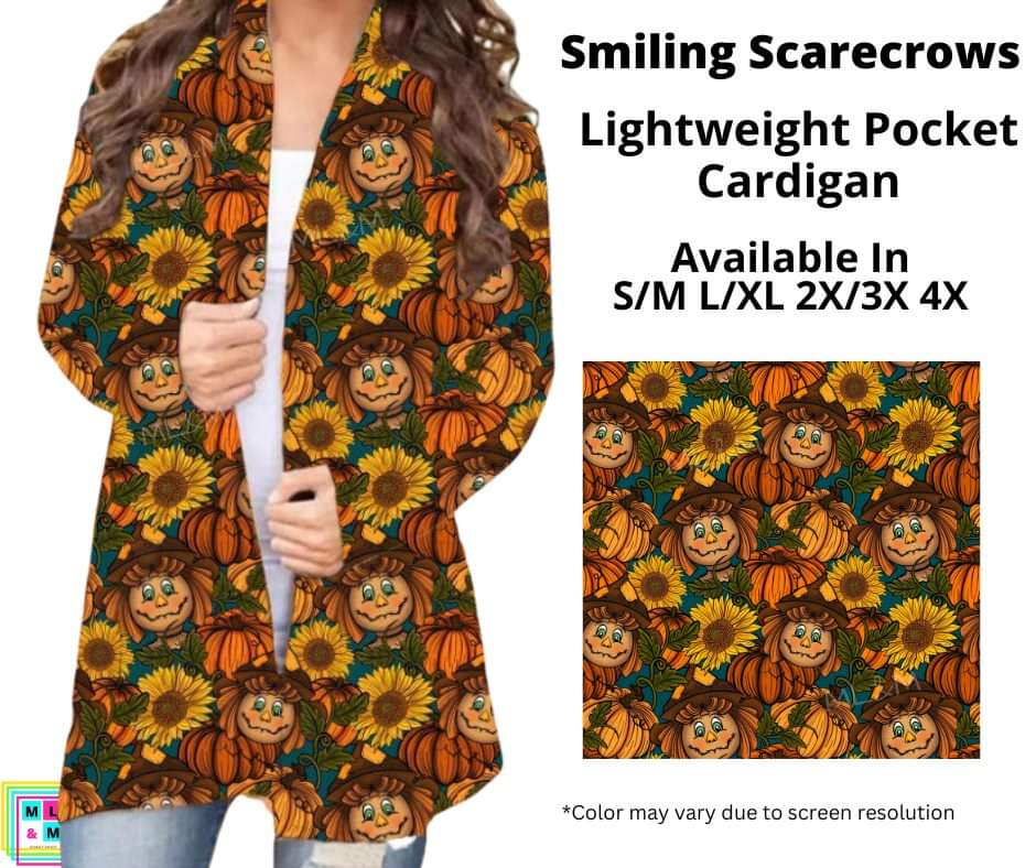 Smiling Scarecrows Pocket Cardigan